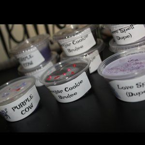 SOLD-9 Highly Scented Wax melts (SugarCookieBrulee,Loving spell, and Purple Cow)